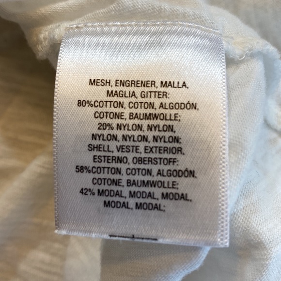 Anthro Meadow Rue Mesh Medallion White Swing Tee sz M - Picture 7 of 8